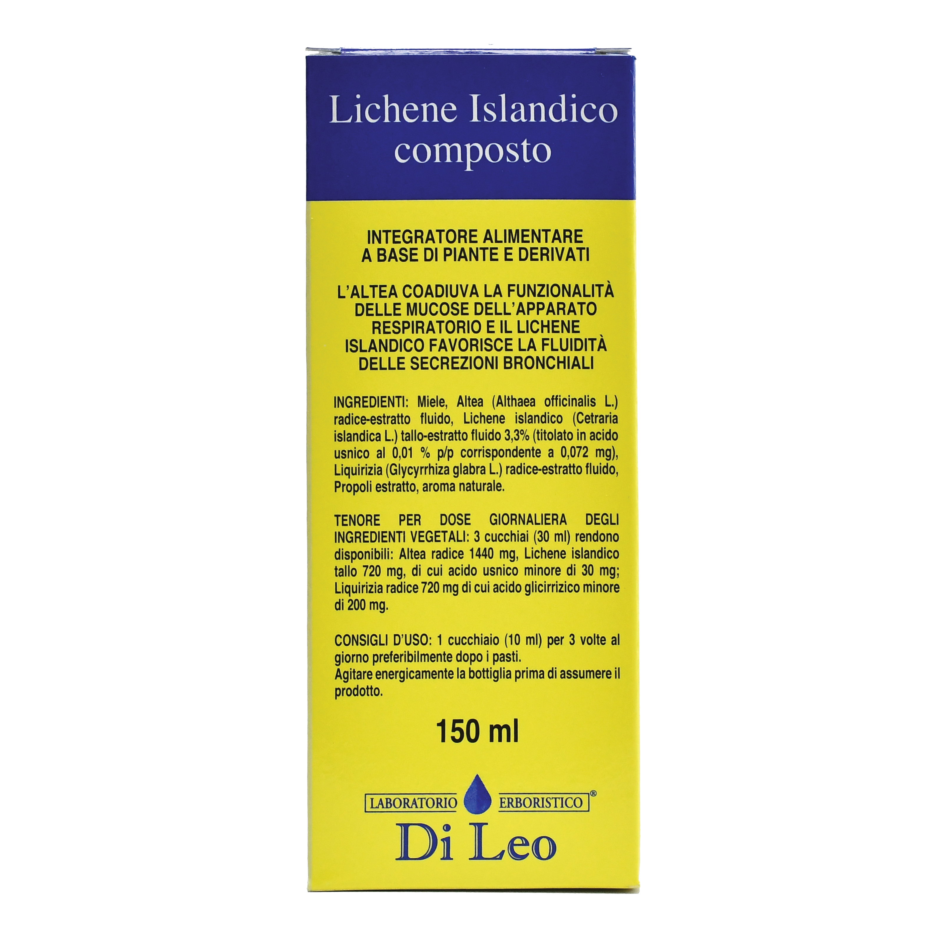 Preparato lichene islandico composto 150 ml di leo