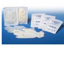 Guanto in vinile sterile per piccoli interventi ambulatoriali misura media in blister film e carta medicale pronti all'uso