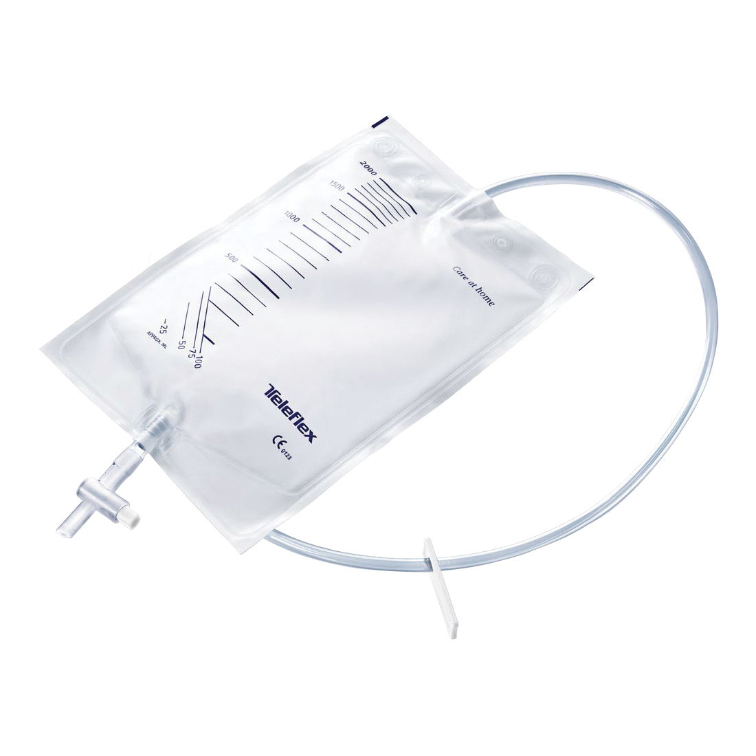 Sacca raccogli urina da gamba per incontinenza in pvc 750 ml tubo raccordo diritto 10 cm+scarico con tappo a scatto+valvola antireflusso+2 fasce rivestite silicone 10 pezzi
