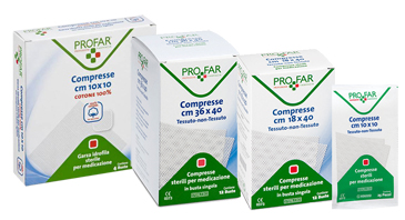 Compresse in tessuto non tessuto 18 x 40 cm 12 pezzi profar