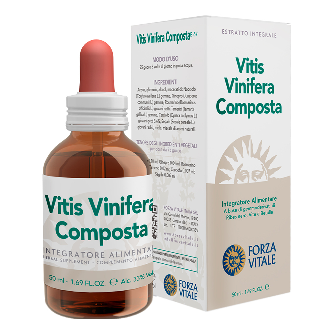 Ecosol vitis vinifera composta gocce 50 ml