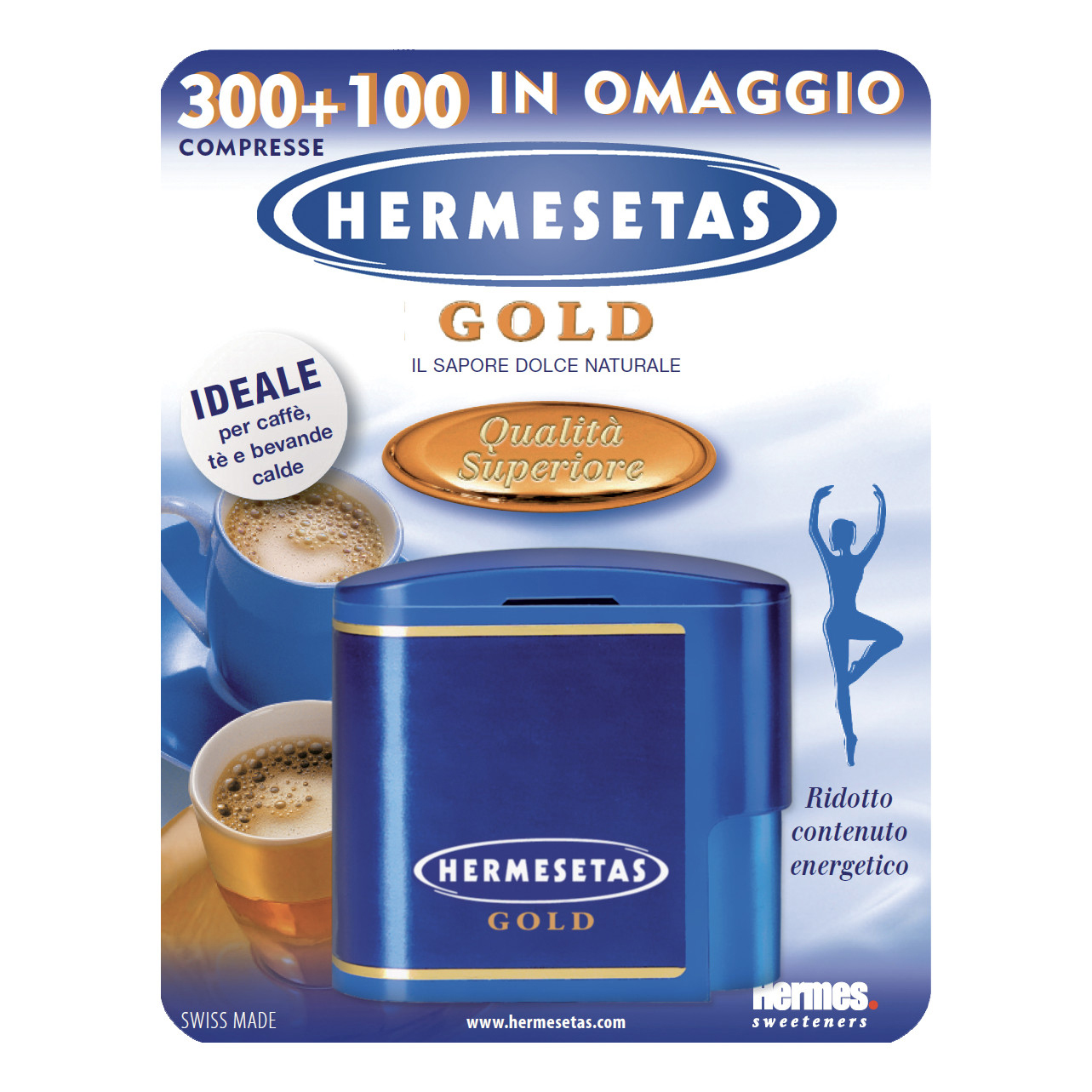 Hermesetas Gold 300+100 Compresse