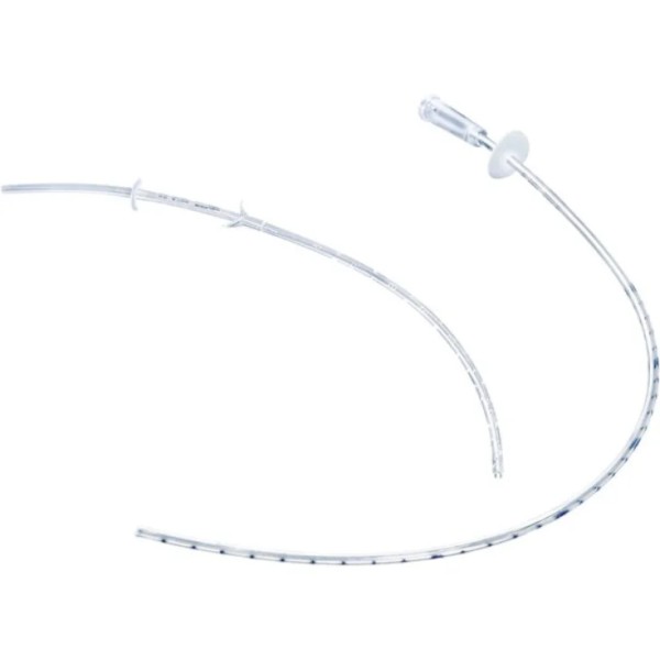 Catetere per ureterostomia a breve termine con estremita' a becco di flauto flangia di fissaggio ovale in silicone 5 fori linea radiopaca ch10 45cm