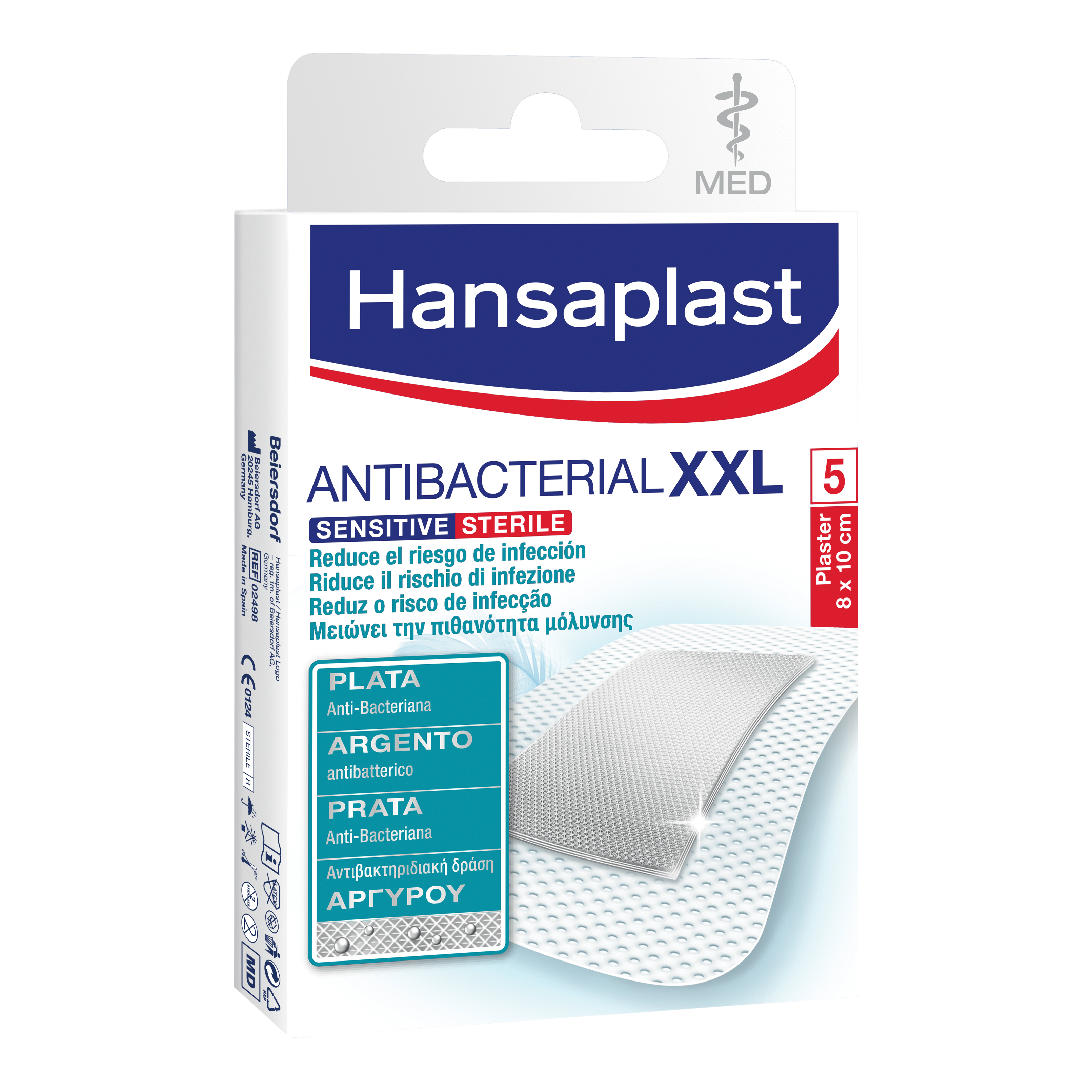 Hansaplast sens.med. 80x100 5p