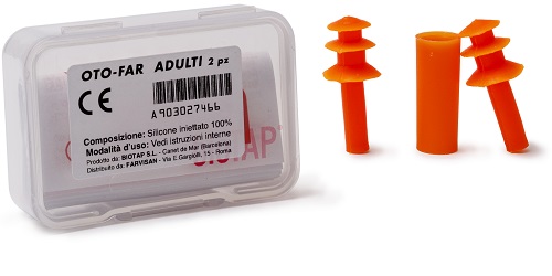 Tappo auricolare in gomma per adulti otofar 2 pezzi