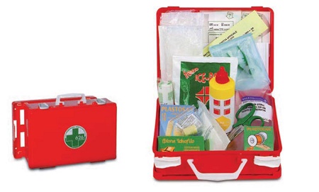Cassetta pronto soccorso medicinali per 1/2 persone