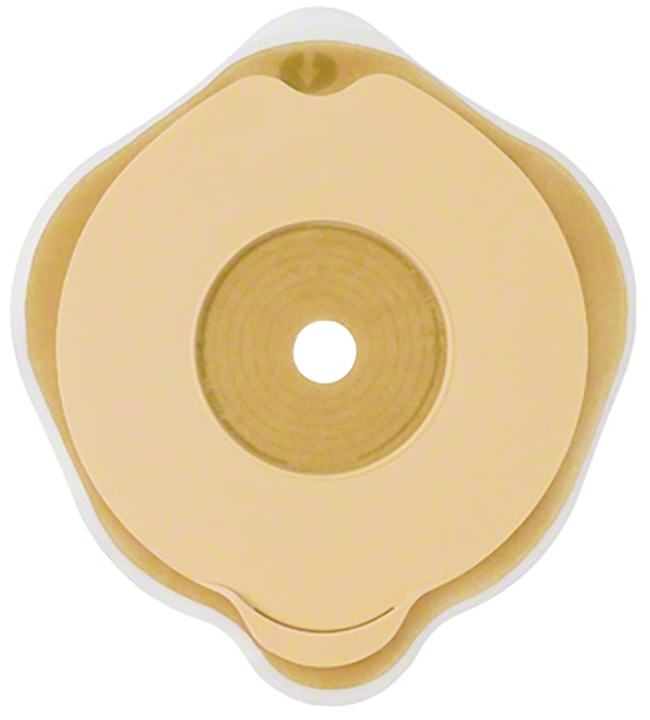 Placca piana flexima key 80 mm con protettore cutaneo idrocolloidale e flangia 5 pezzi