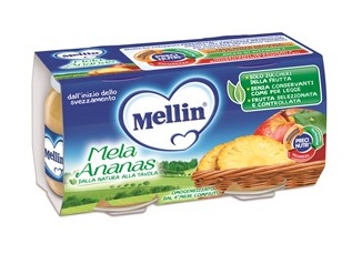 Omo mellin mela+ananas 2x100g