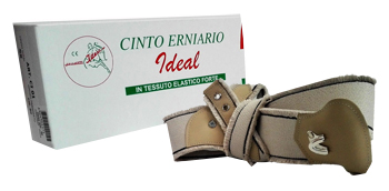 Cinto erniario ideal in tessuto elastico forte sinistro grigio frangiato 110cm