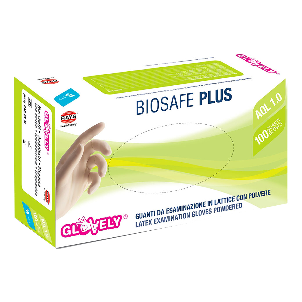 GUANTO LATTICE RAYS CON POLVERE AQL 1.0 TAGLIA S 100 pezzi