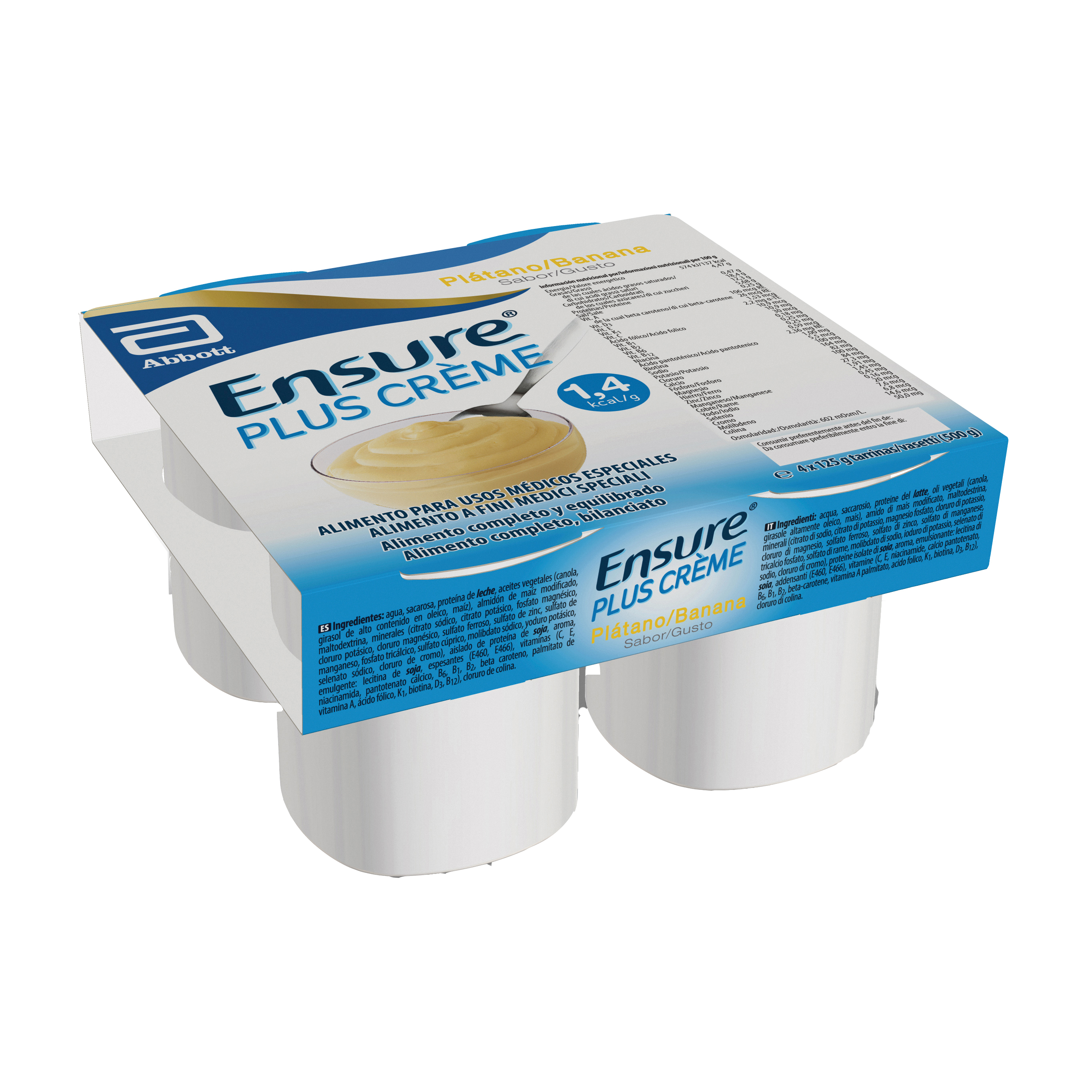 Ensure-plus crema banana4x125g