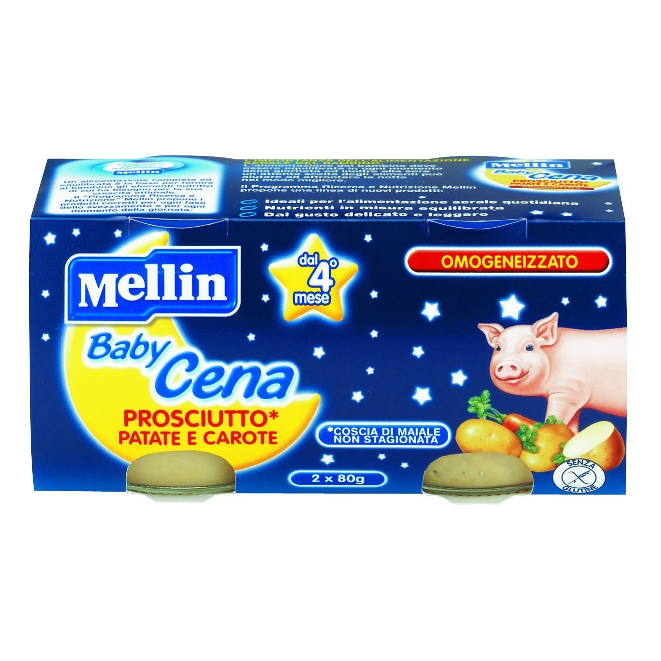 Mellin omog maiale c/verd2x80g
