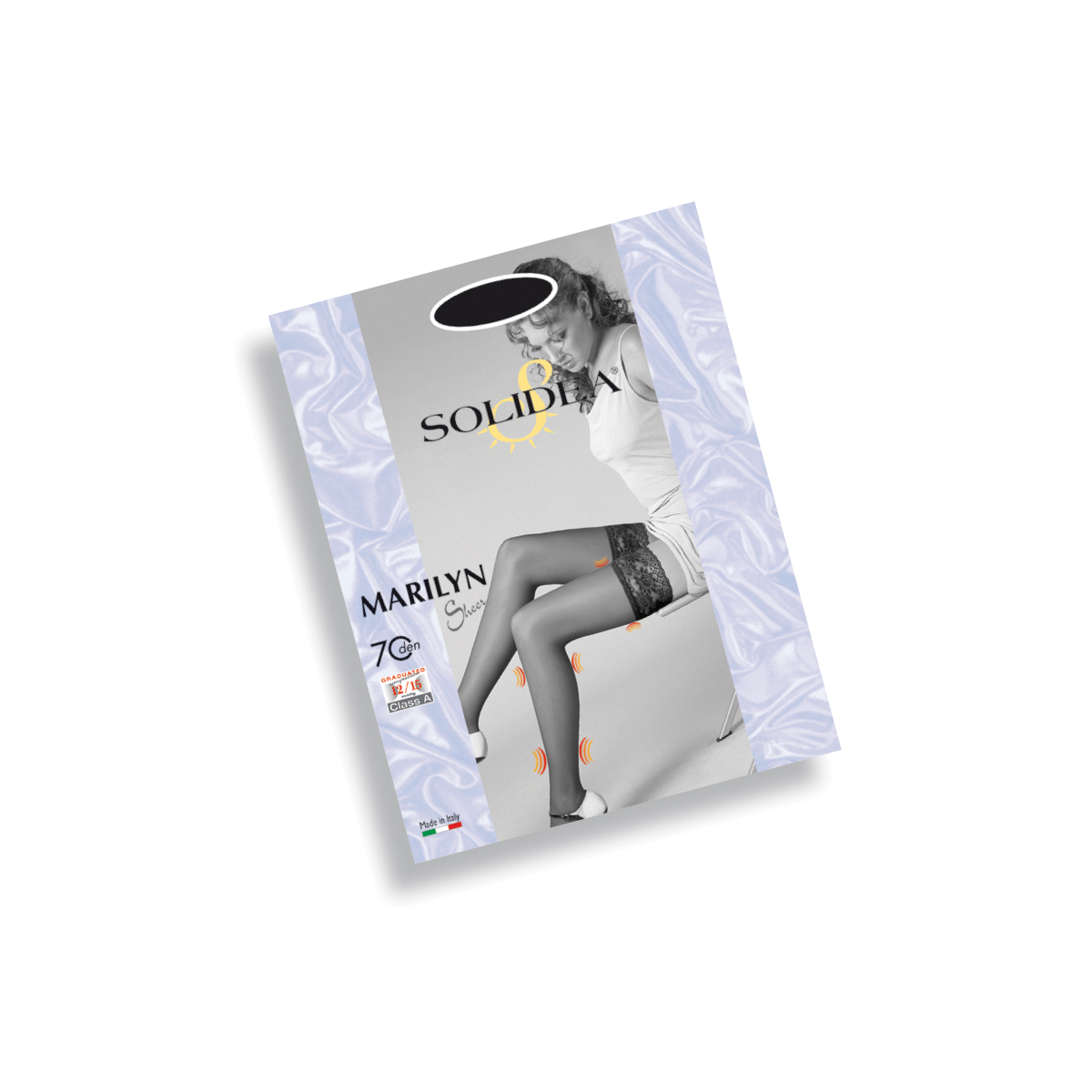 Marilyn 70 sheer calza autoreggente avorio 2