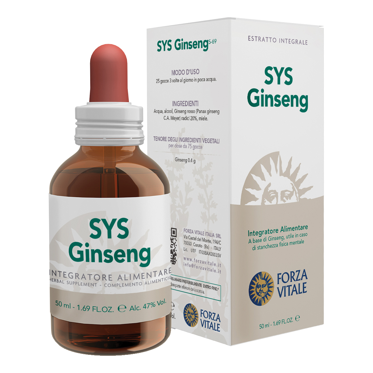 Sys ginseng rosso gocce 50 ml
