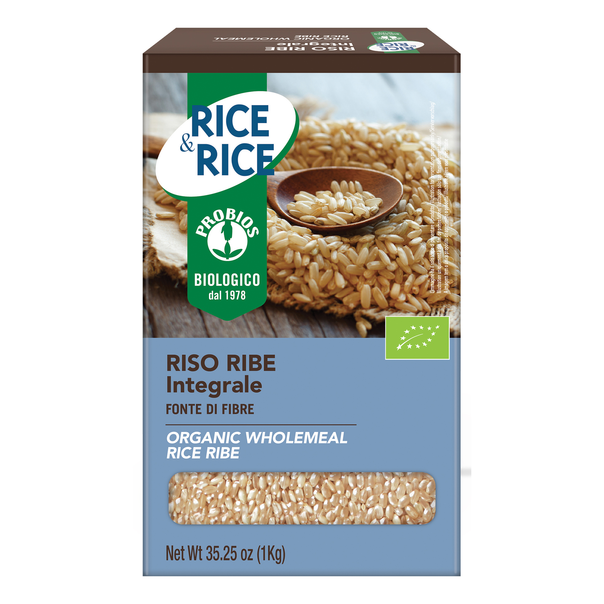 Rice&amp;Rice Riso Lungo Ribe Integrale 1 Kg