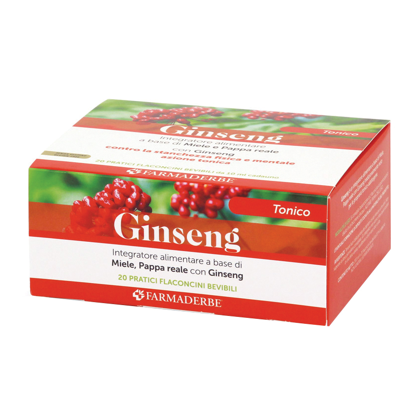 Farmaderbe Ginseng Maximum Integratore per Stanchezza 20 Flaconi 10 ml