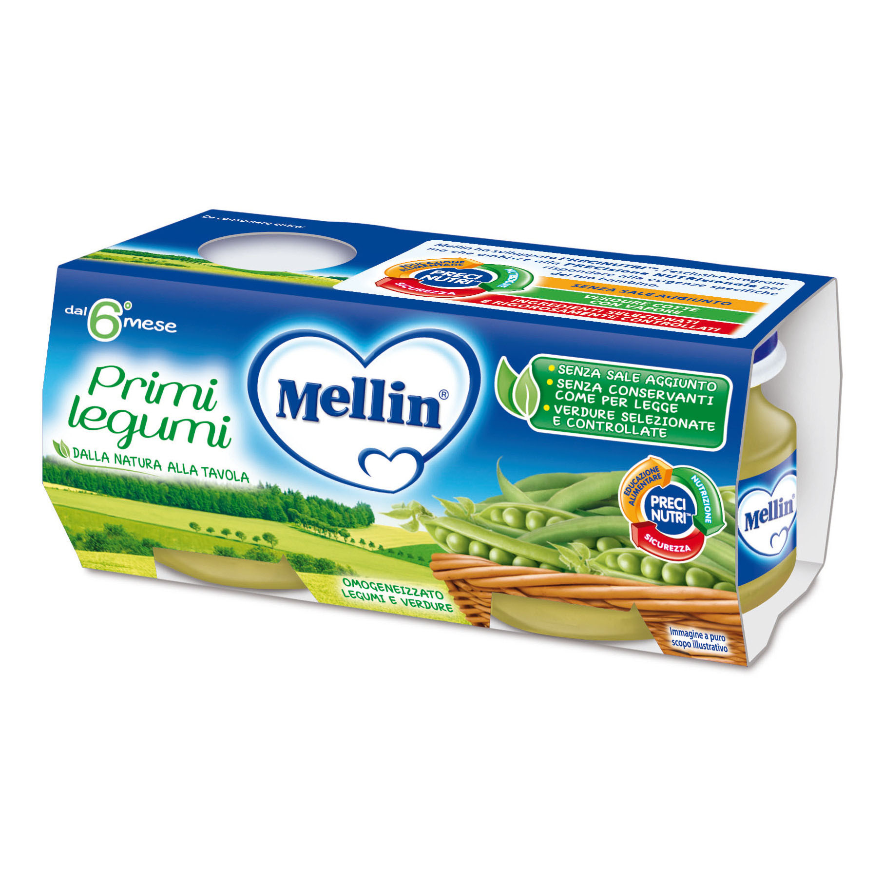 Mellin omogeneizzato primi legumi 80 g 2 pezzi