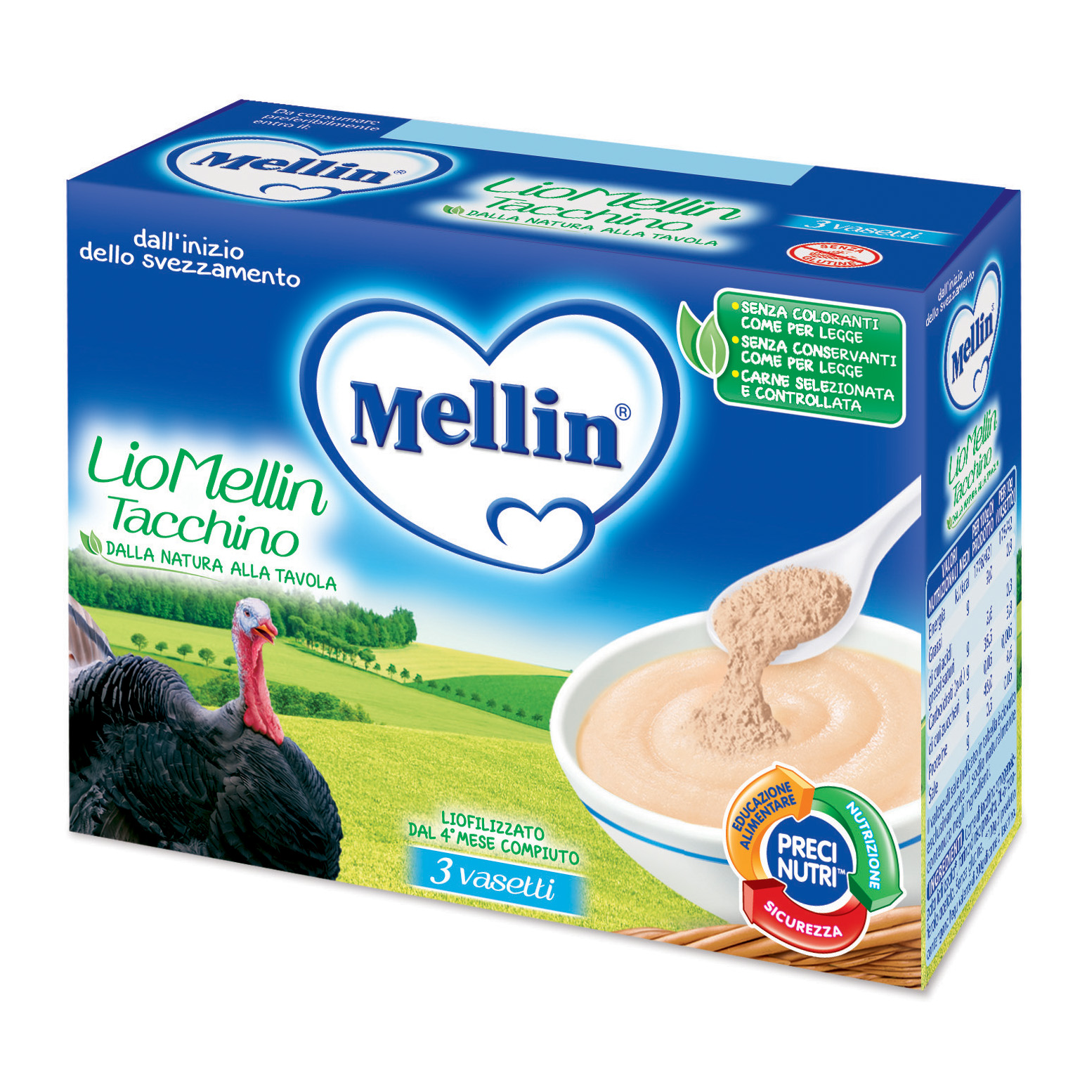 Liomellin tacchino liofilizzato 3x10g