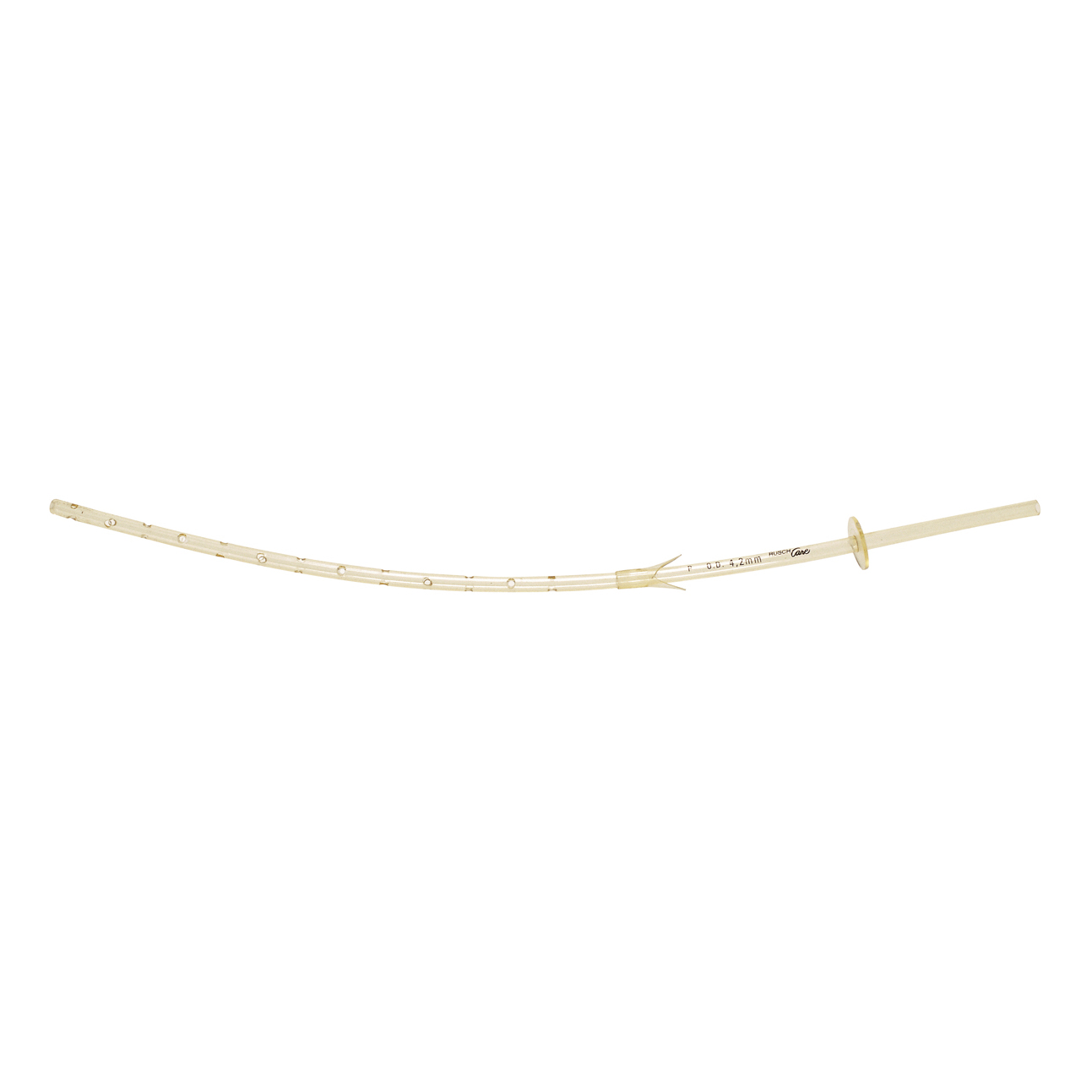 Sonda per ureterocutaneostomia in poliuretano wiruthan trasparente linea radiopaca con alette lunghezza 30 cm diametro 4,2 mm punta con foro centrale