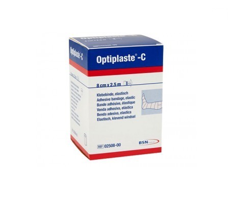 Benda elastica autoadesiva optiplaste e supporto in cotone misura a riposo 8x250cm misura in estensione 8x450cm