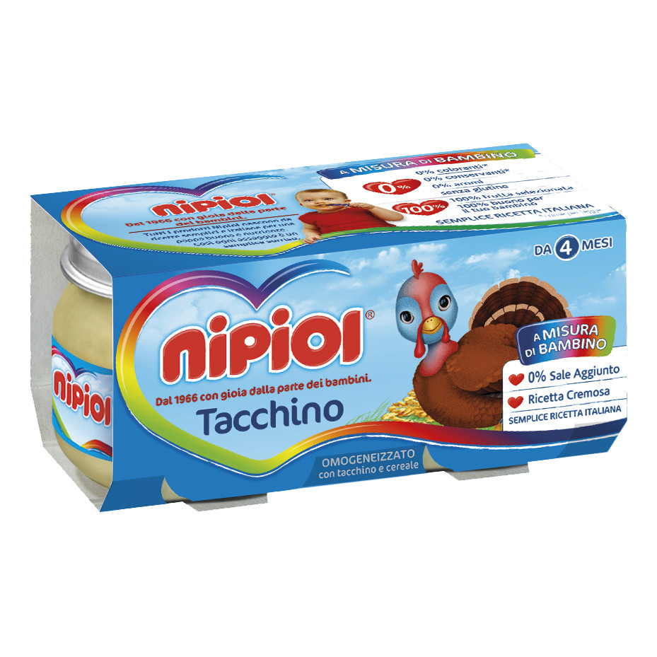 Nipiol omogeneizzato tacchino 80 g 2 pezzi