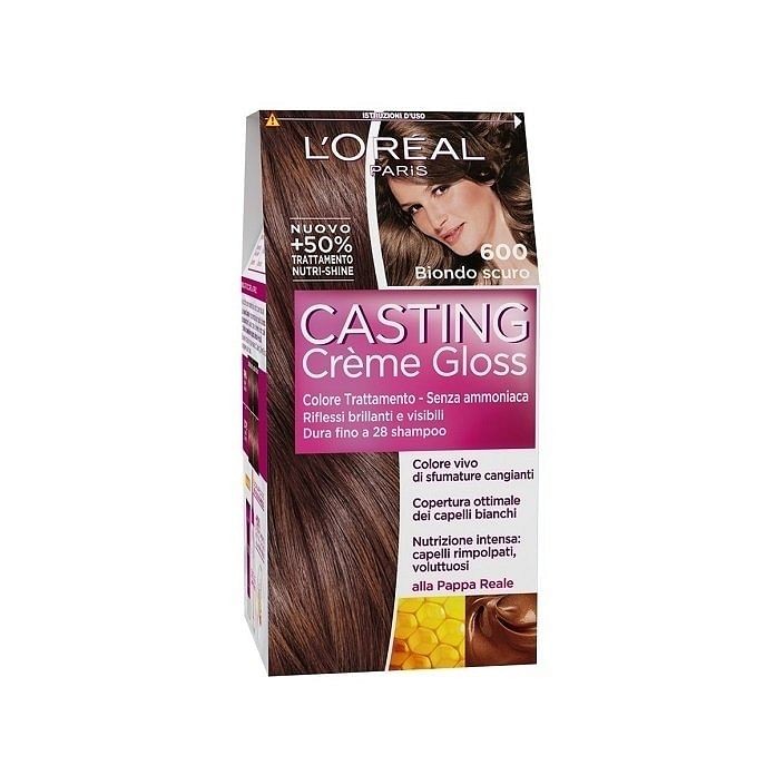 L’Oreal Paris - tinta per capelli casting creme gloss senza ammoniaca n600 biondo scuro