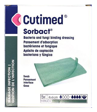 Cutimed Sorbact Med.cm 4x6 5pezzi