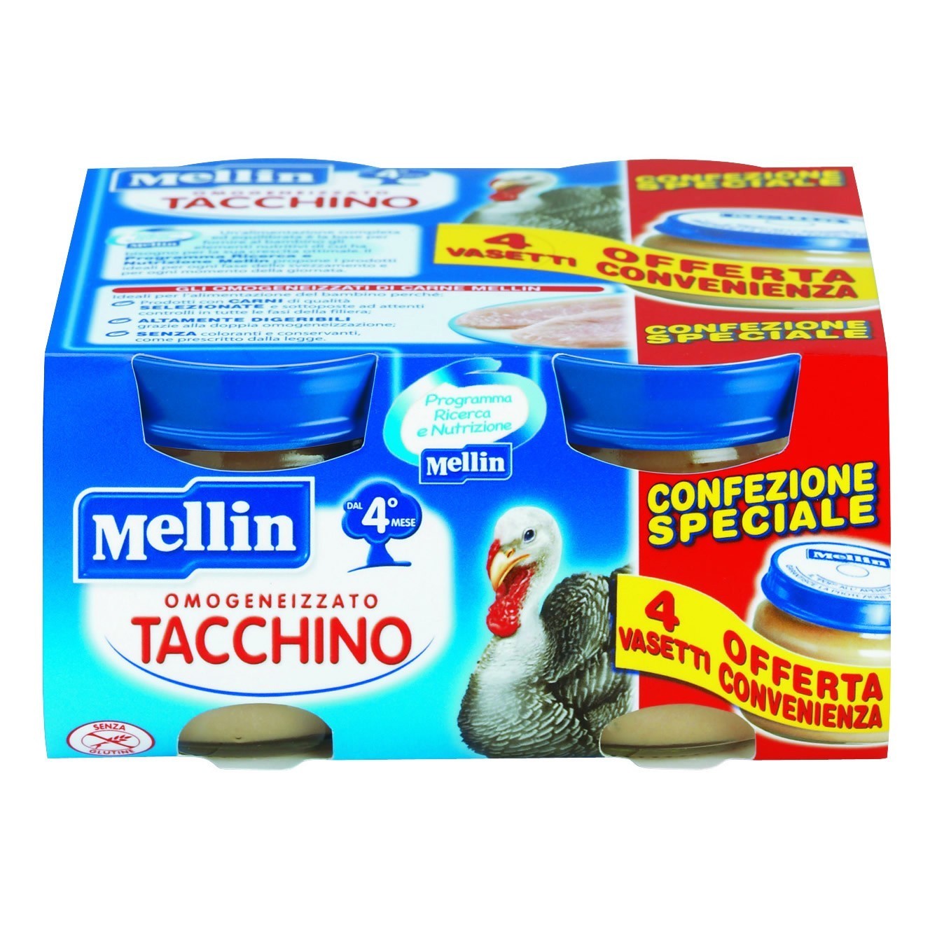 Mellin omogeneizzato tacchino 80 g 4 pezzi