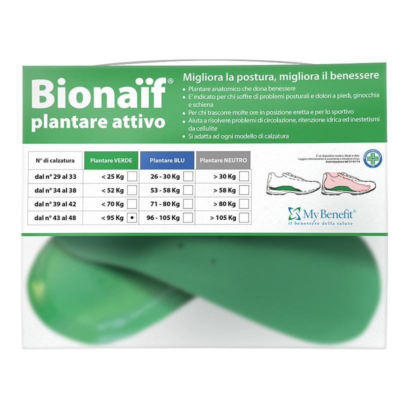 Plantare attivo preformato bionaif verde misura grande 2 pezzi