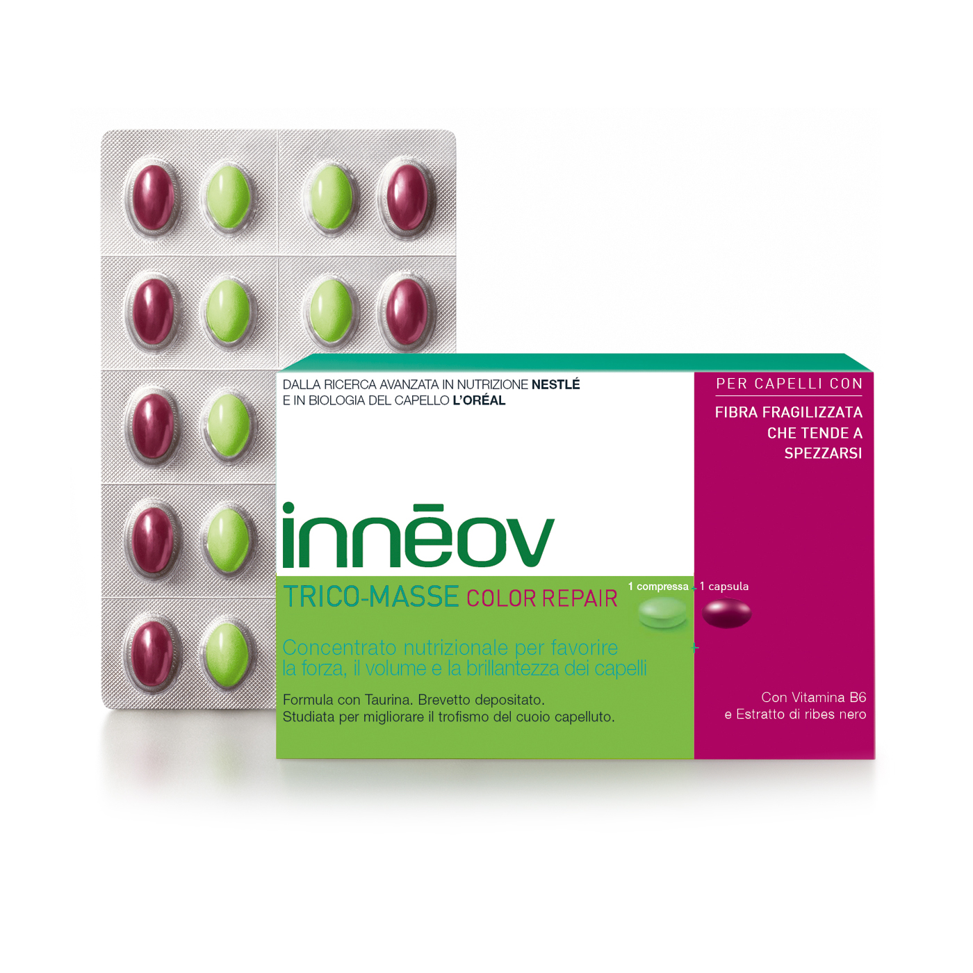 Inneov tricomasse color repaire 30 capsule + 30 compresse