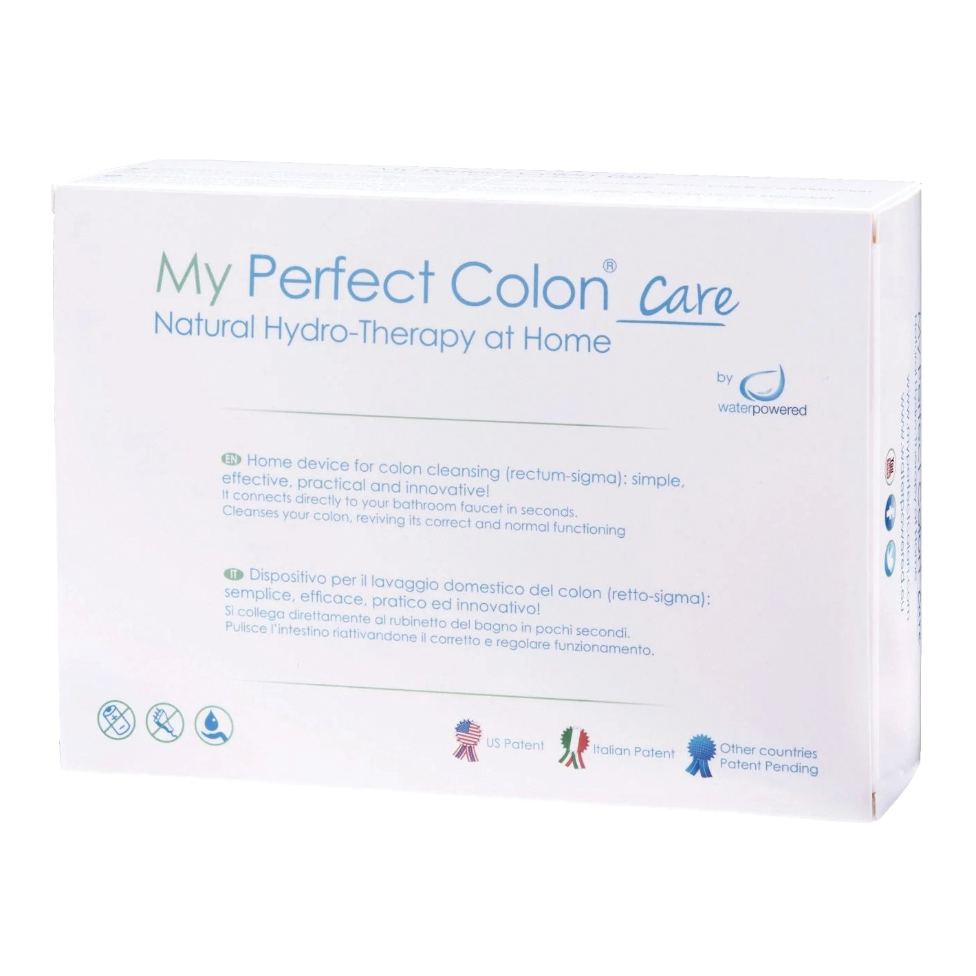 My perfect colon lavaggio intestinale kit my perfect colon care + filtro con adattatore rubinetto + 12 cannule rettali + astuccio