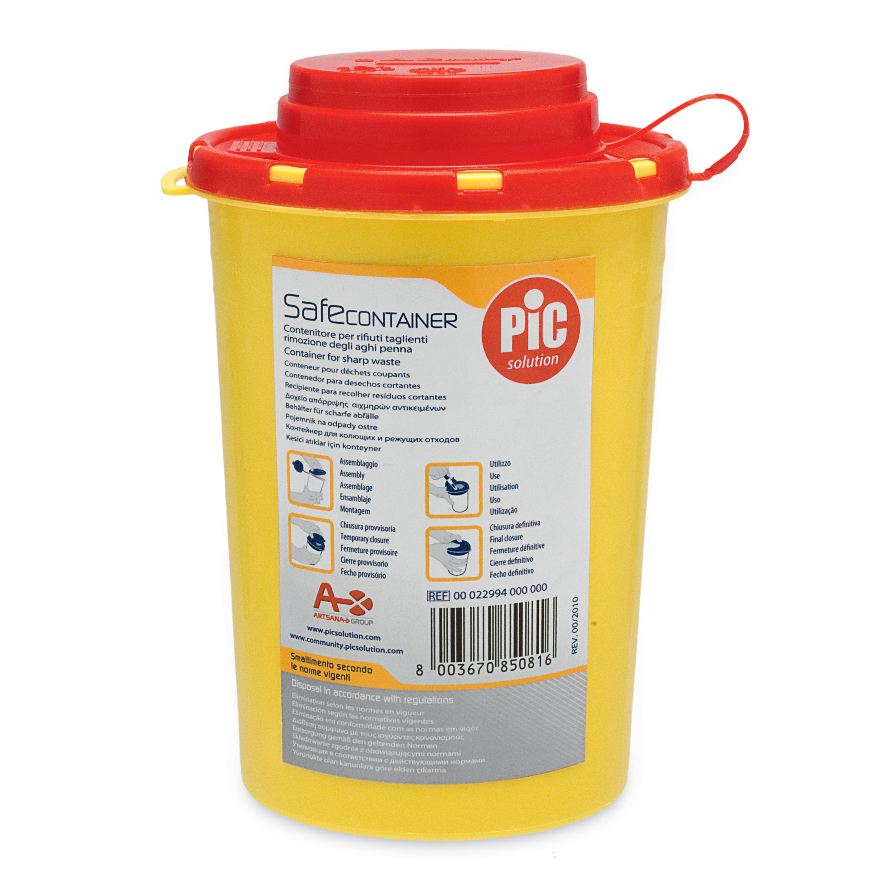 Contenitore di sicurezza per talgienti pic capacita' 0,6 litri articolo 00022994000000 1 pezzo