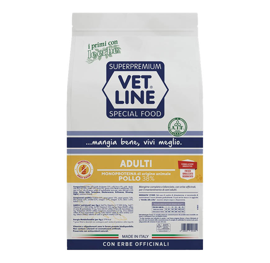 Vetline Cane Adulto Monoproteico Pollo 3 Kg