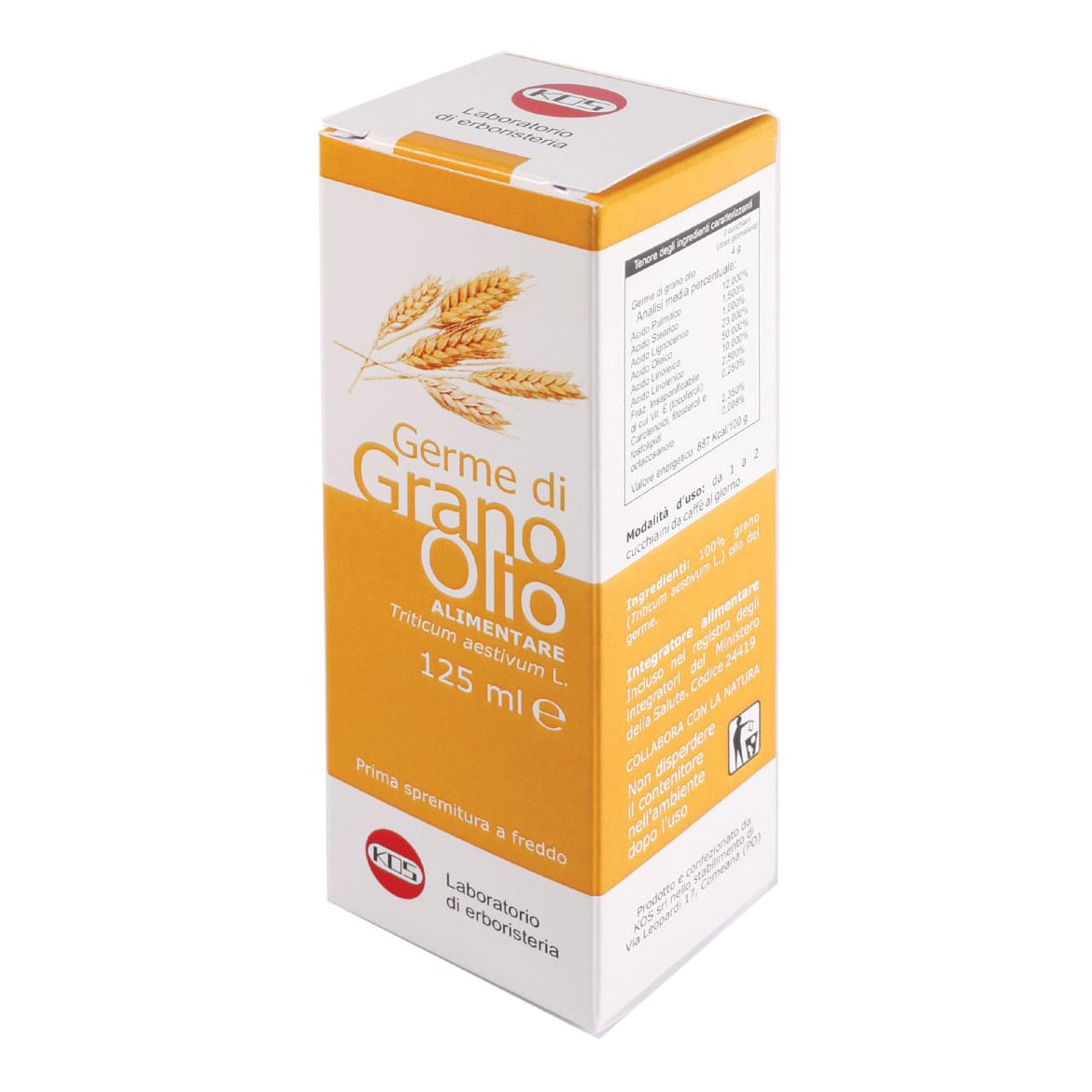 Germe grano olio alimentare 125 ml