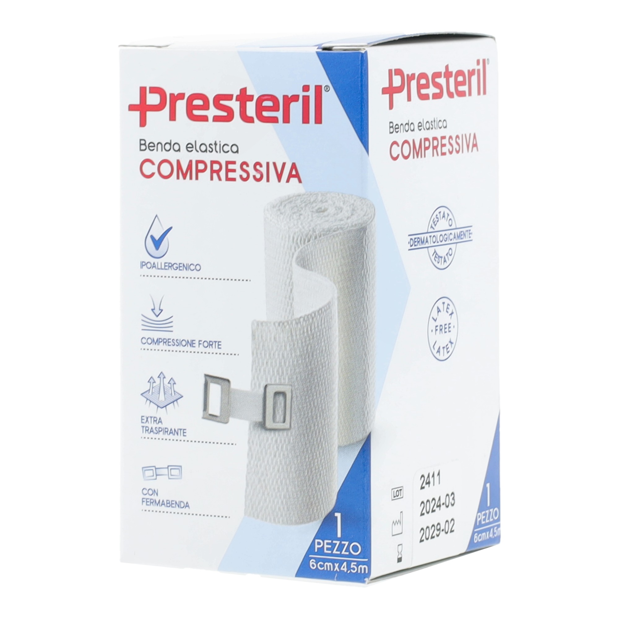 Medipresteril Benda Compressione Forte M4,5 X6 Cm Tesi - Immagine 5