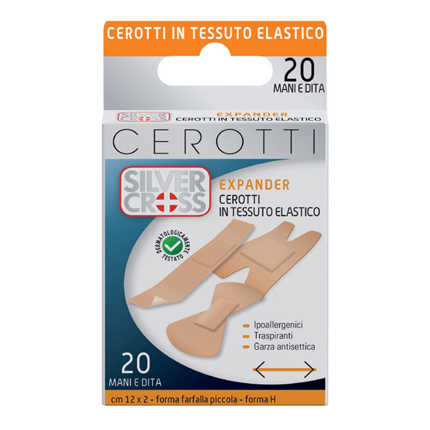 Cerotto silvercross expander mani dita 20 pezzi