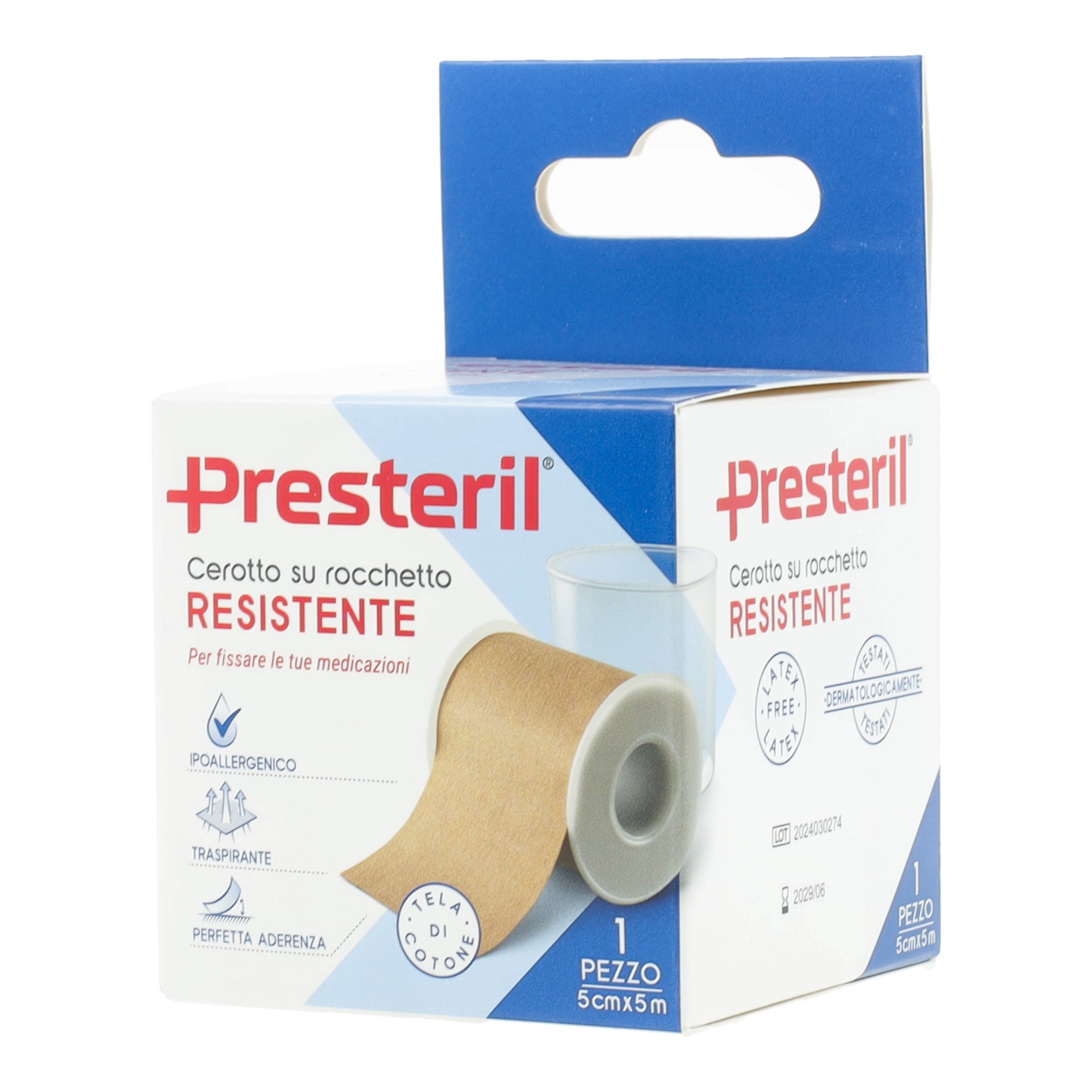 Cerotto In Rocchetto Medipresteril In Tela Resistente 5 X500 Cm