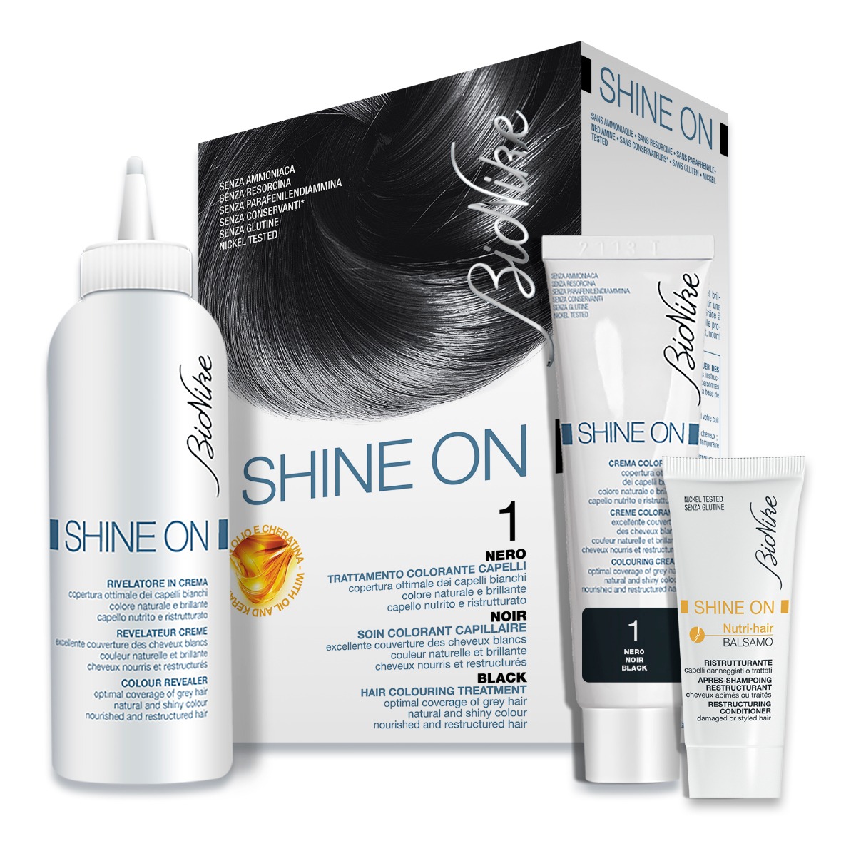 Bionike Shine On 1 Nero Trattamento Colorante Capelli