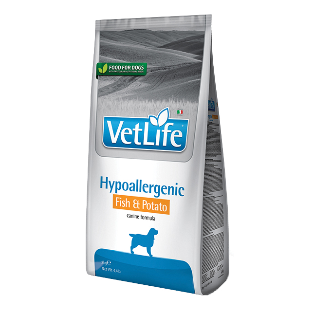 Vet life natural canine hypoallergenic fish &amp; potato 2 kg