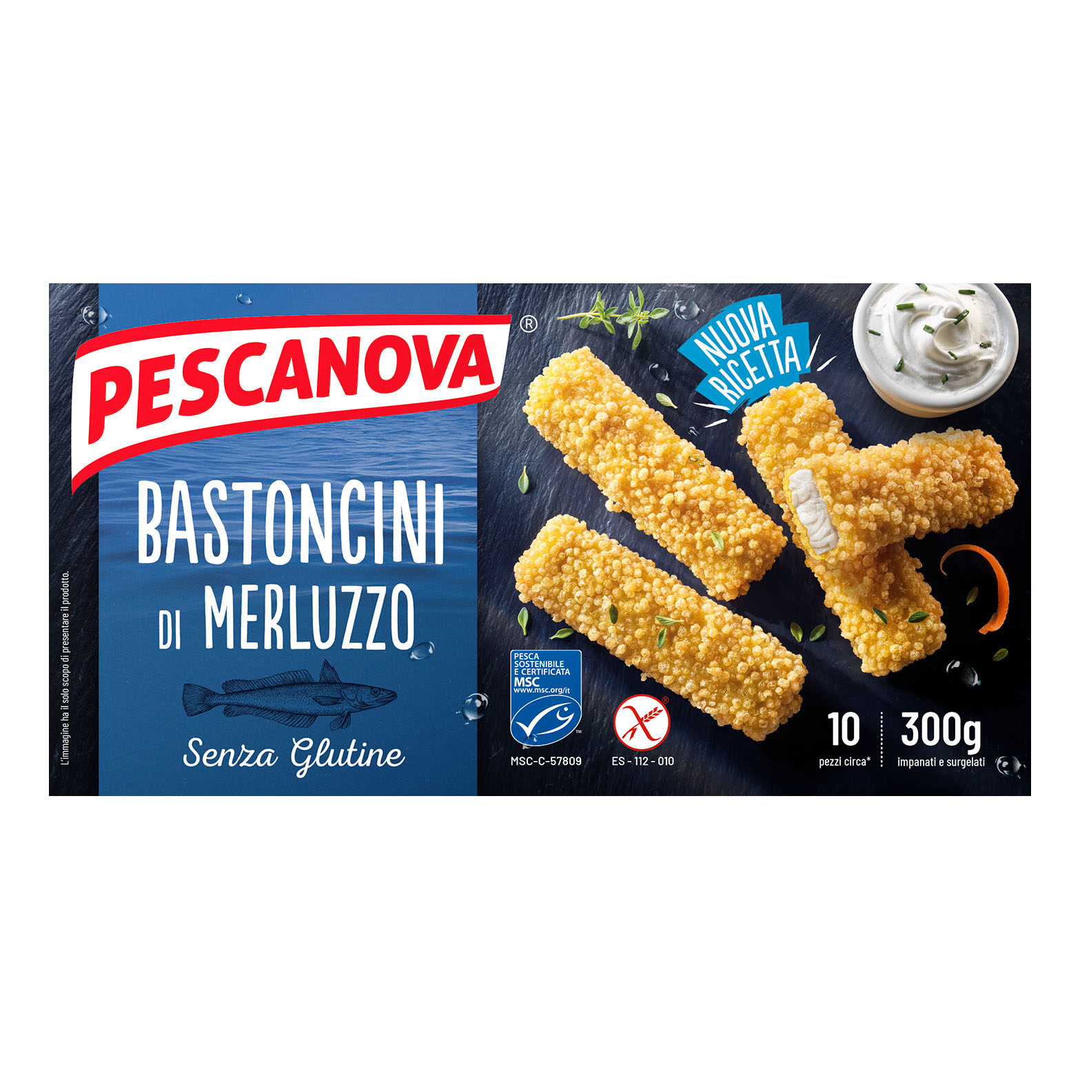 Pescanova 10 bastoncini di merluzzo da 30 g