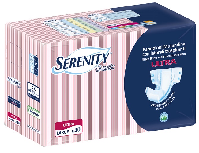Serenity Classic Ultra Pannolone A Mutandina Aloe Taglia Large 30 Pezzi
