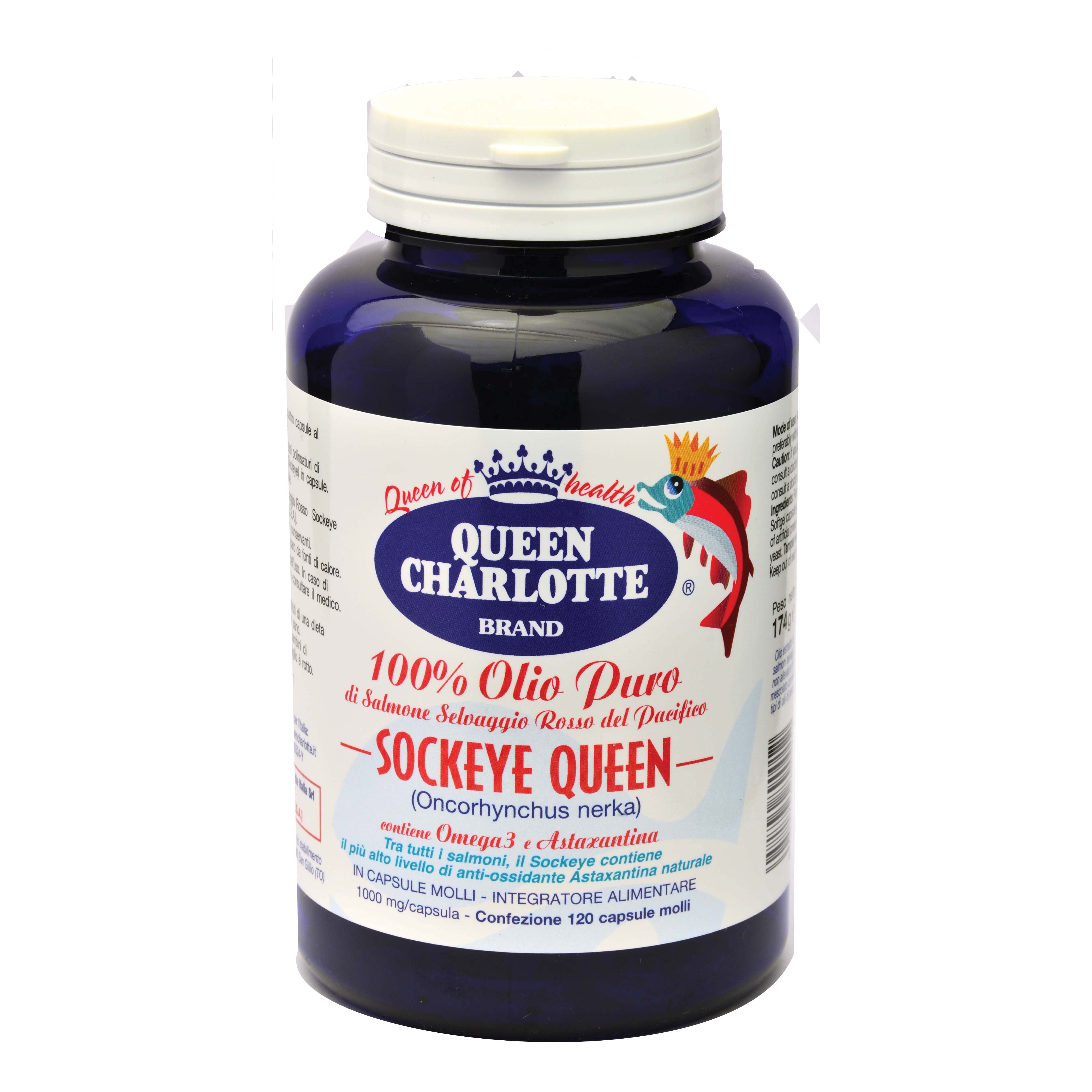 Olio puro salmone selvaggio rosso 120 capsule