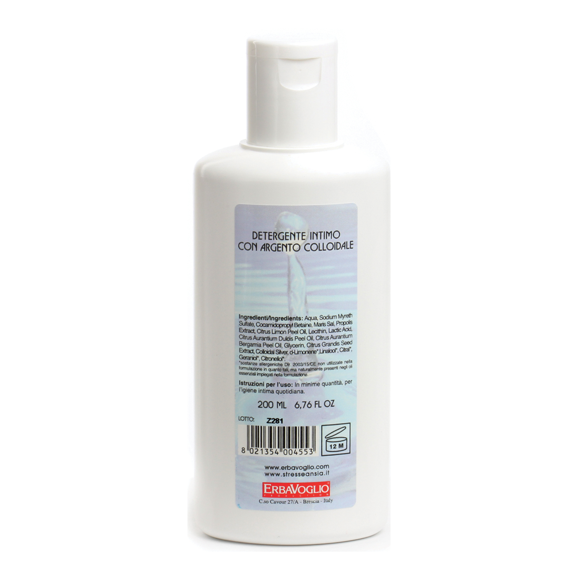 Detergente intimo all'argento colloidale flacone 200 ml