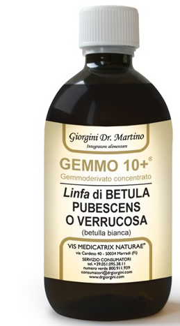 Gemmo 10+ betulla b linfa 500 ml liquido analcolico