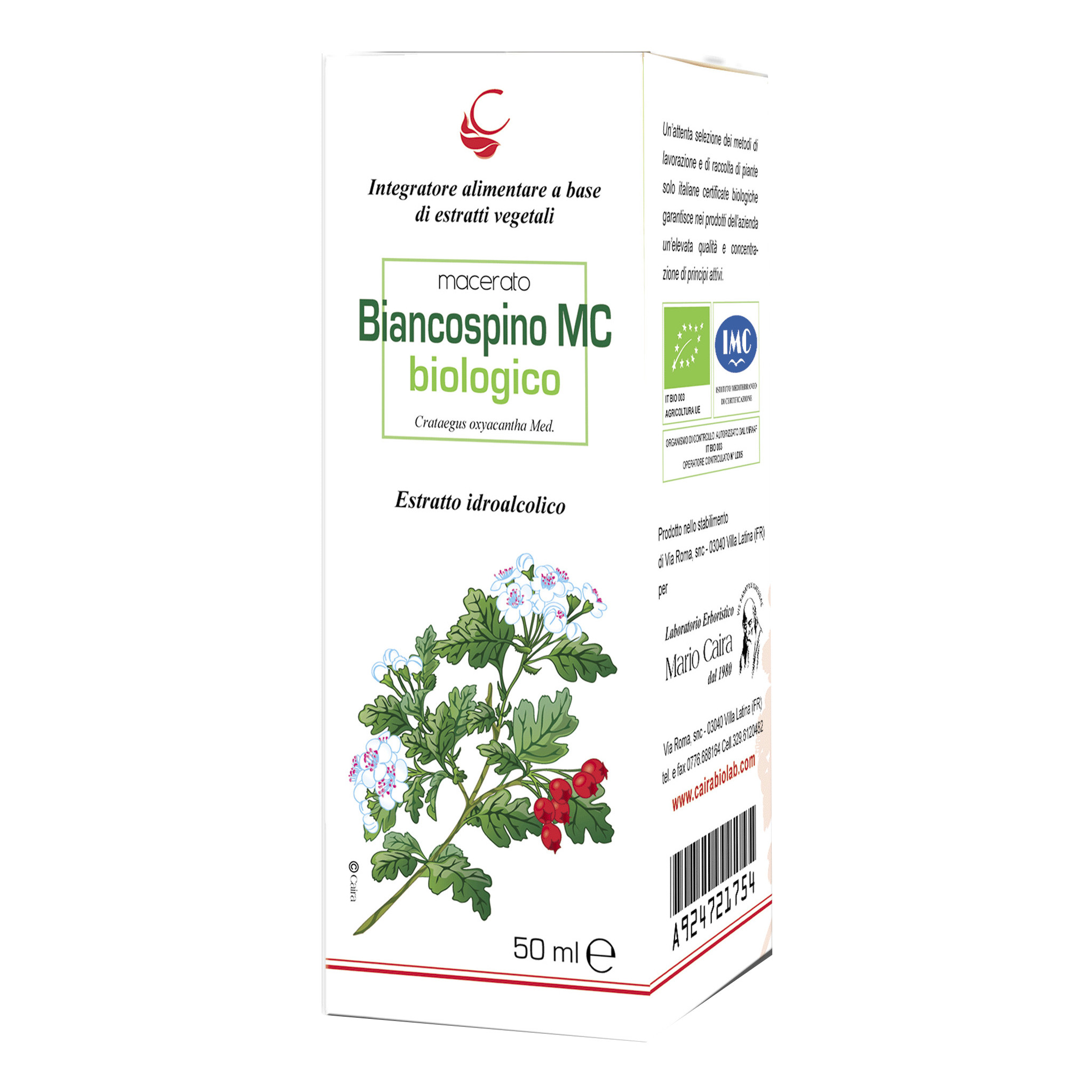 Caira biancospino macerato idroalcolico bio gocce 50 ml
