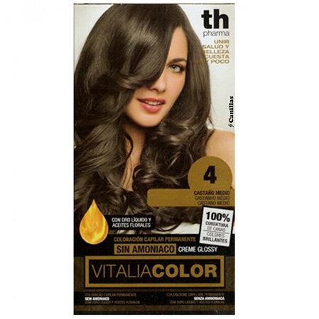 Th pharma vitalia color coloracion capilar sin amoniaco 4 castano medio