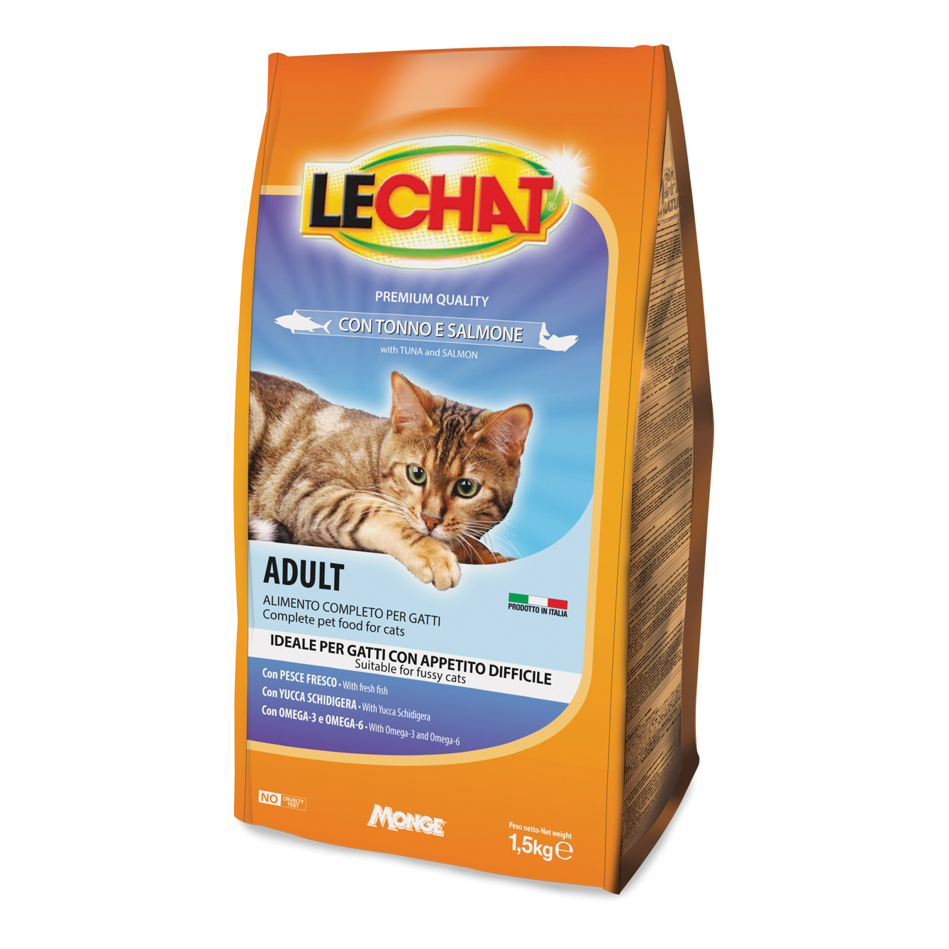 Lechat Gatto Premium Croccantini Tonno&amp;Salmone 1,5 Kg