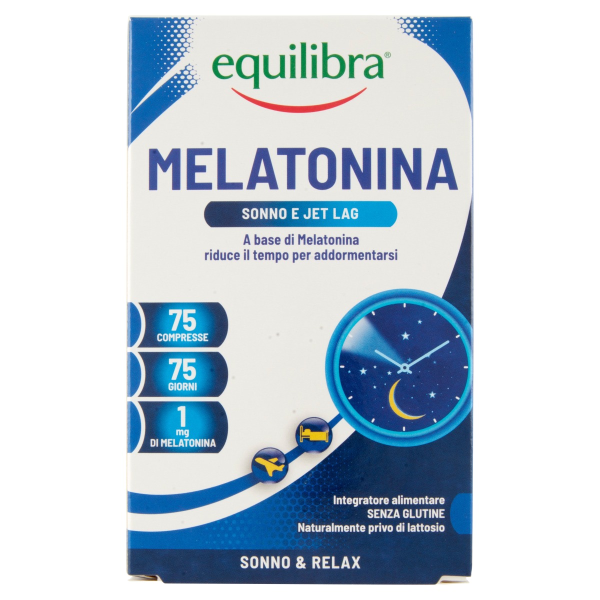 Equilibra Melatonina Integratore Relax e Riposo Notturno 75 Compresse