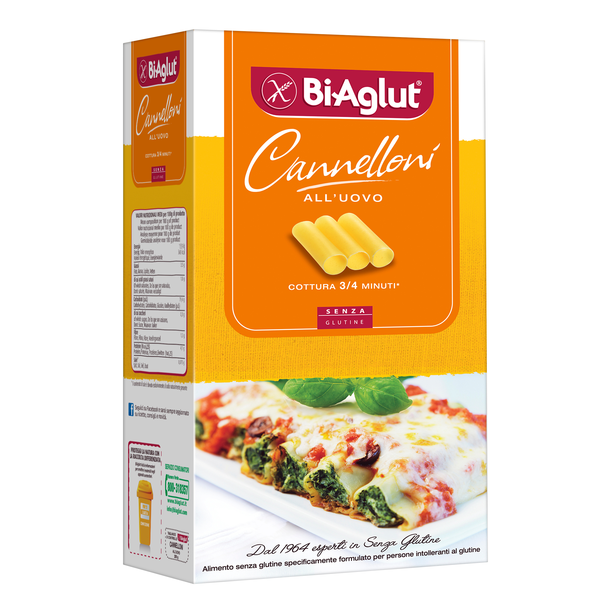 Biaglut pasta uovo cannell200g