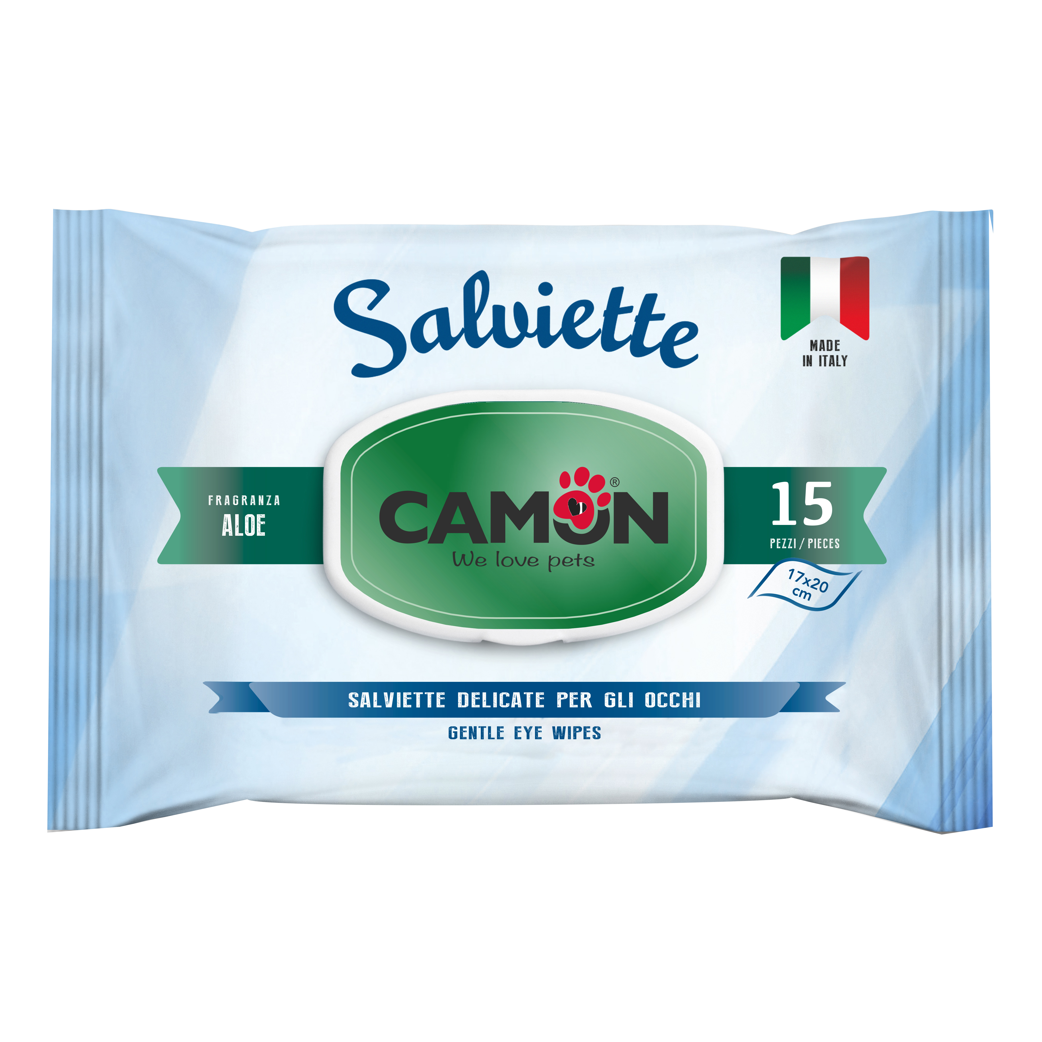 Camon Salviette Detergenti Occhi 15 Pezzi Aloe